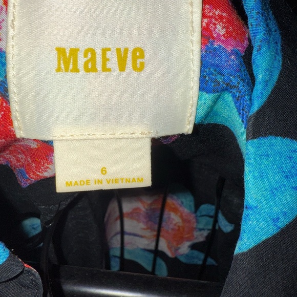 Maeve Tops - Maeve Vibrant Black and Blue Dress